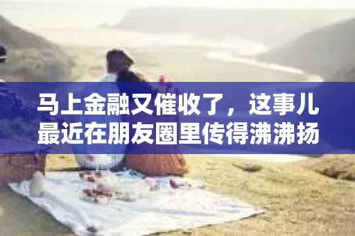 马上金融又催收了，这事儿最近在朋友圈里传得沸沸扬扬。说实话，我也有点好奇，这马上金融到底是怎么回事？催收又是怎么一回事？今天，我就来跟大家聊聊这个话题。