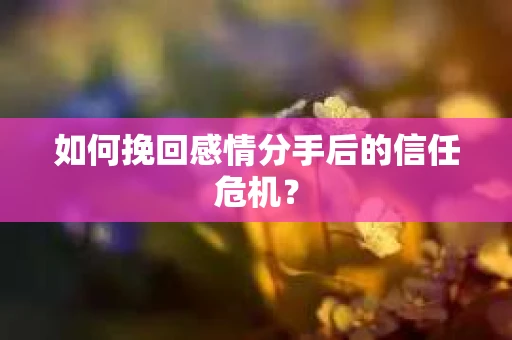 如何挽回感情分手后的信任危机？