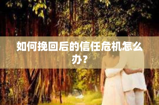 如何挽回后的信任危机怎么办？