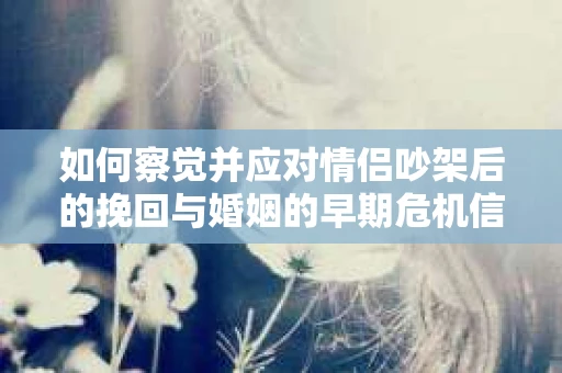 如何察觉并应对情侣吵架后的挽回与婚姻的早期危机信号？