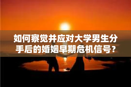 如何察觉并应对大学男生分手后的婚姻早期危机信号？